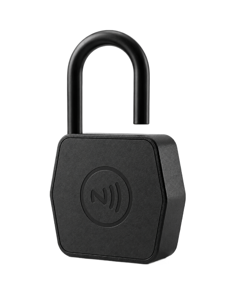 The padlock with its shackle open